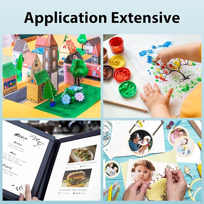 OcePor 100 Sheets White Cardstock 8.5 x 11, 92lb/250gsm Card Stock Paper, Thick Printer Cardboard Paper, Heavy Cardstock for Invitation, Resume, Certificate, Business Cards, Office