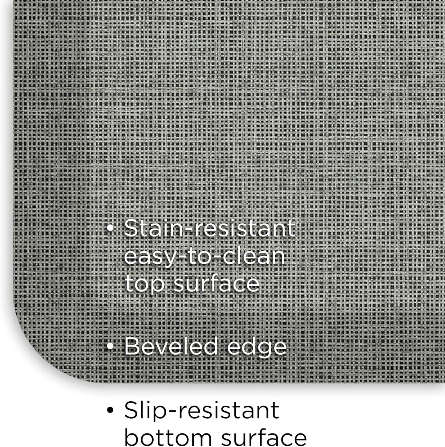 NewLife by GelPro Ergo-Foam Cushioned Anti-Fatigue Standing Kitchen Floor Mat, Padded Stain-Resistant, Waterproof, Non-Slip Comfort Padded Desk/Office Mat - 20" x 48", Tweed Grey Goose