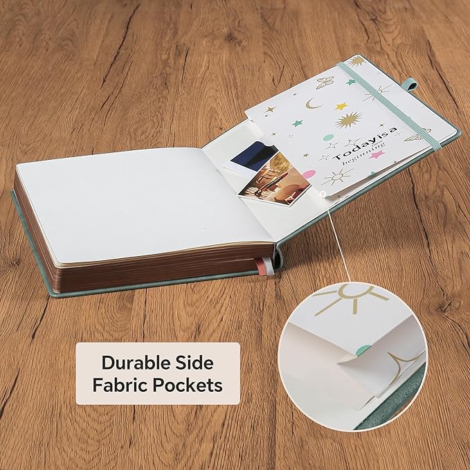 ZXHQ A5 360 Pages Lined Journaling Notebooks with Pen, Journals for Women Men, Tree of Life Design, Fine Inner Pocket - Grey