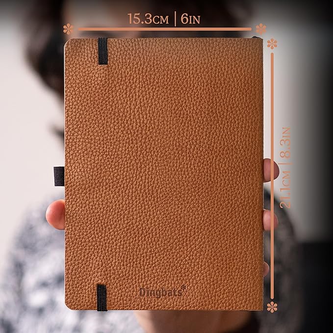 Dingbats A5 Wildlife Ruled Notebook Journal - Premium Vegan Leather Softcover Executive Journal for Women & Men - Work, Note Taking, Writing & Travel