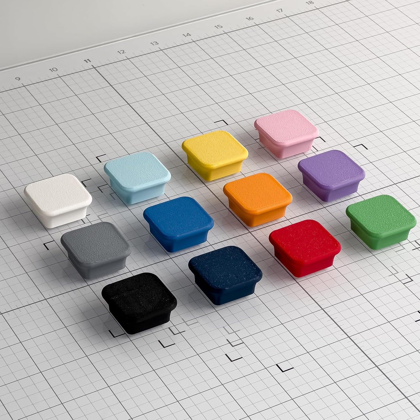 Glassboard Studio MiniBar Magnet - Strong Neodymium Rare Earth Magnets for Fridge, Whiteboard, Locker & Magnetic Glassboards - Ideal for Crafting & Office Use - Strong Fridge Magnets (Steel Gray, 12)