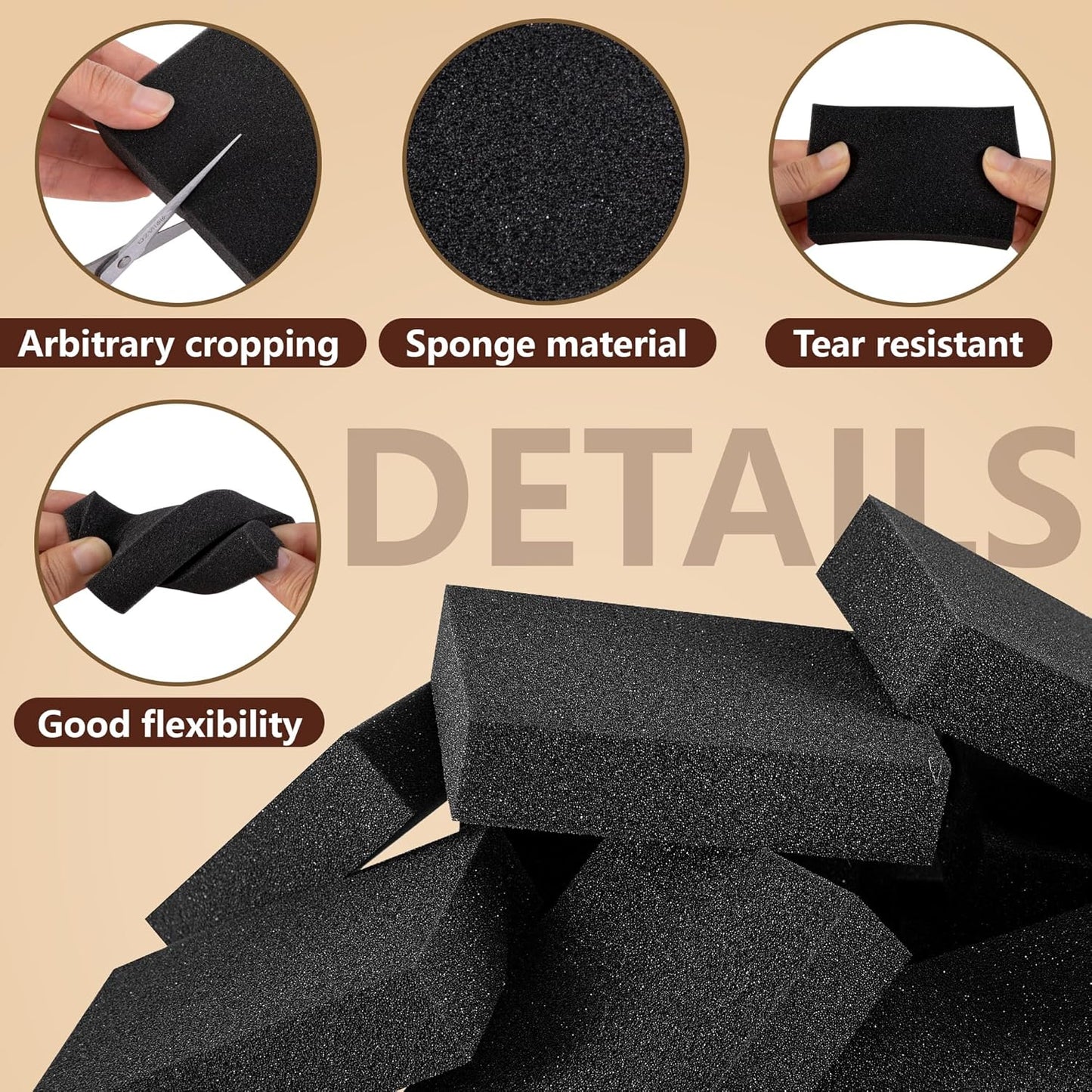 codree 50 Pcs Card Dividers Foam- 40D High Elasticity Sponge Trading Card Dividers- Shock Absorbing Cards Sponge Separators Inserts for Storage Boxes Games Sports Cards Protection