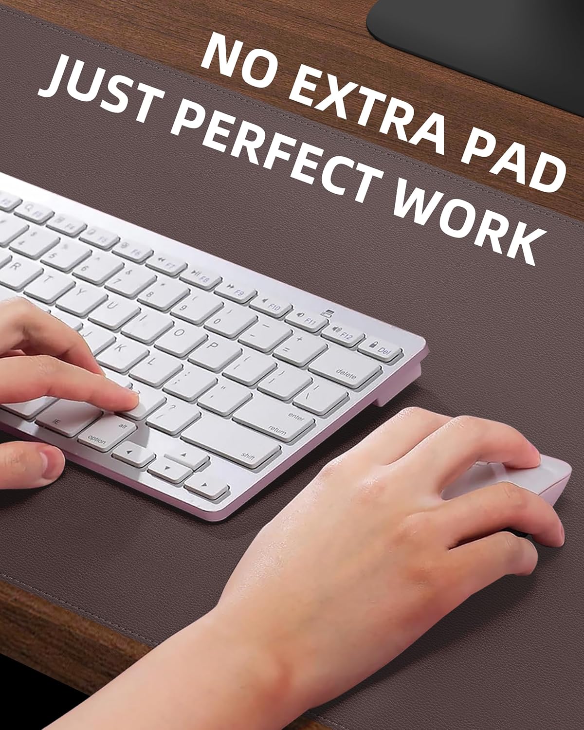 Desk Pad Mat - Leather Desk Pad Protector for Office and Home - Desk Organization and Accessories - Ideal for Large Mouse Pad and Desk Mats on Top of Desks(Coffee,35.4" x 17")