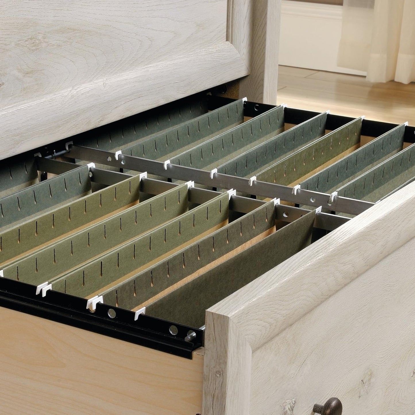 Sauder Edge Water 2 Drawer Lateral Filing Cabinet, Office File Cabinet, in Chalked Chestnut