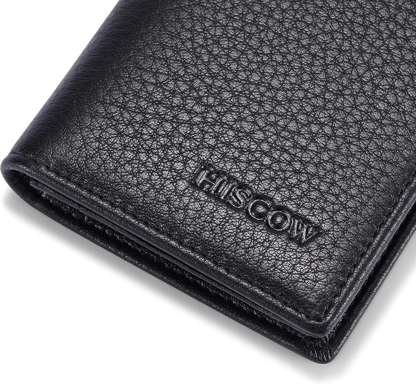 Leather Business Card Case Holder for Men & Women, Italian Calfskin