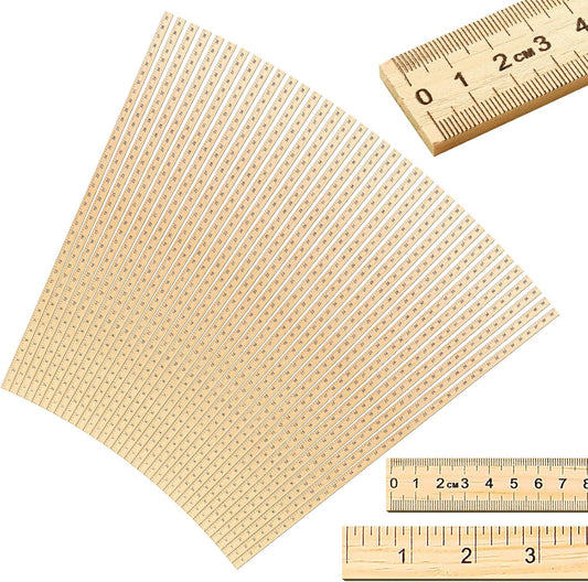 Treela 36 Pack 39 Inches Meter Stick Wood Ruler Economy Yard Stick Double Sided Heavy Duty Thick Meter for School Classroom Home Office Kids Clothing Measuring