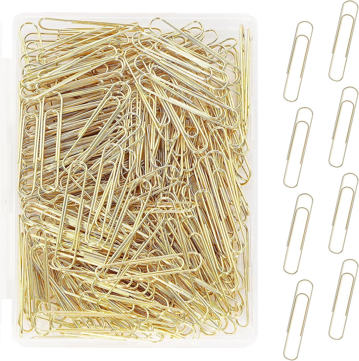Jumbo Paper Clips, 200pcs 2 Inch Paper Clip, Large PaperClips, Stainless Steel, Paperclip for Paperwork Office School Home and Personal Use (Golden)