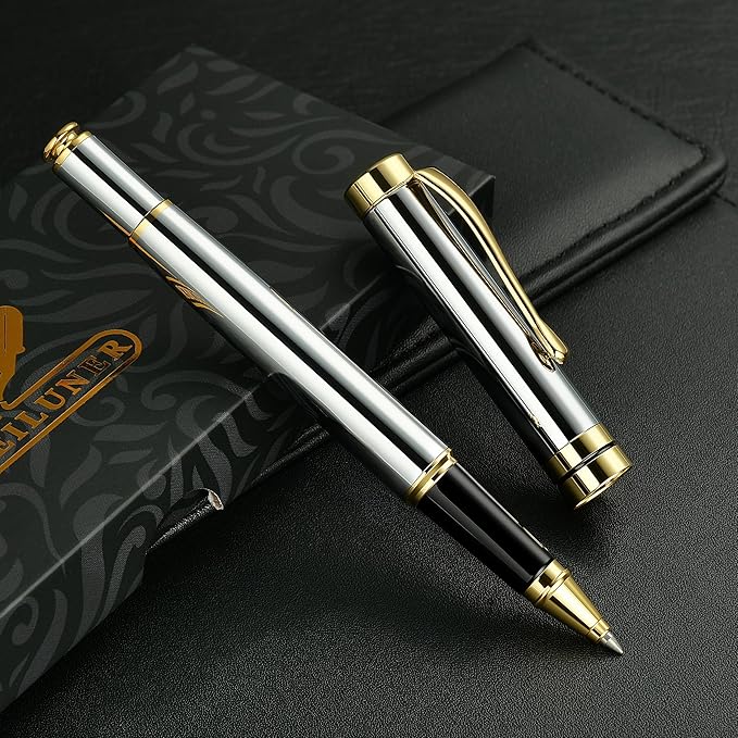 BEILUNER Ballpoint Pens (Silver Chrome and Gold Finish)