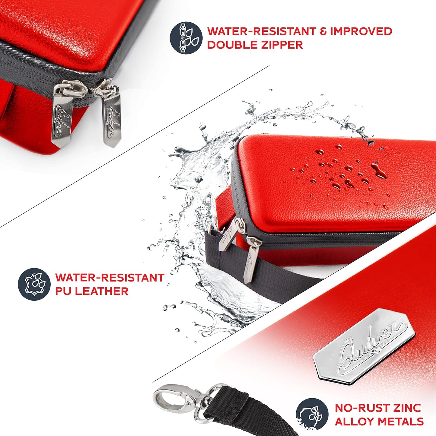 Quiver Time 's Red Card Case, Perfect for MTG Deck, Premium Storage Box, for Trading Cards, and Playing Card Storage, Ideal for Carrying Magic The Gathering and Game TCG Enthusiasts Recommended