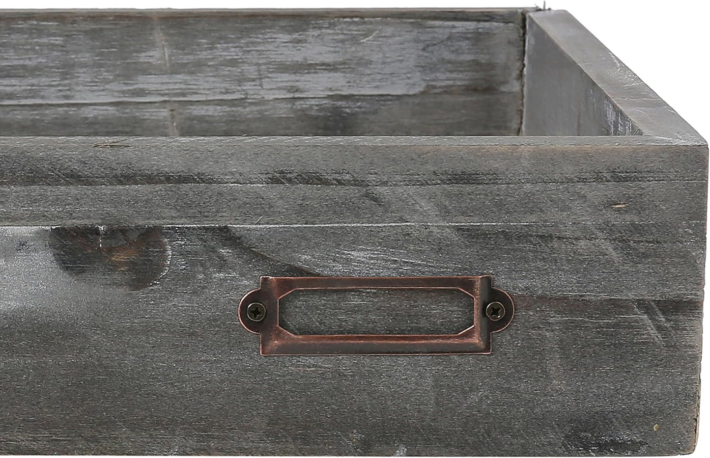 Set of 2 Ash Gray Wood Office Desktop Document Letter Paper Trays, Stackable Decorative Multipurpose File Organizer