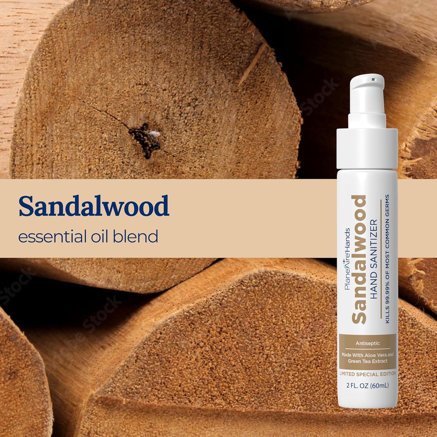 Sandalwood Lotion Hand Sanitizer | Travel Essential | TSA-Approved | Moisturizing Hand Lotion | Plant-Based and Vegan | Made with Essential Oils | Travel Size | 6-Pack