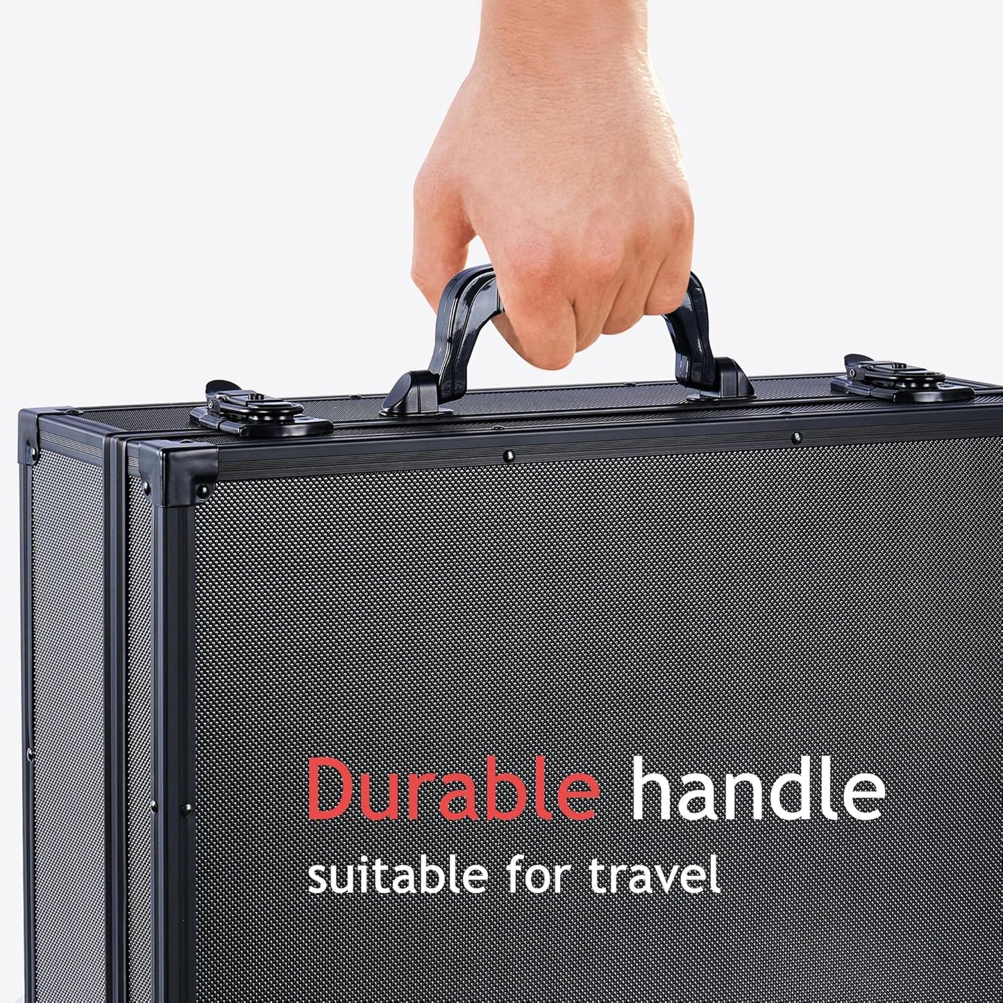 Premium Toploader Storage Box With Card Dividers For 3 X 4 Rigid Cards Holds 530+ 35pt Toploaders Trading Card Storage Box Suitable For TCG And Magnetic Card Holders, Black, K00SBa3