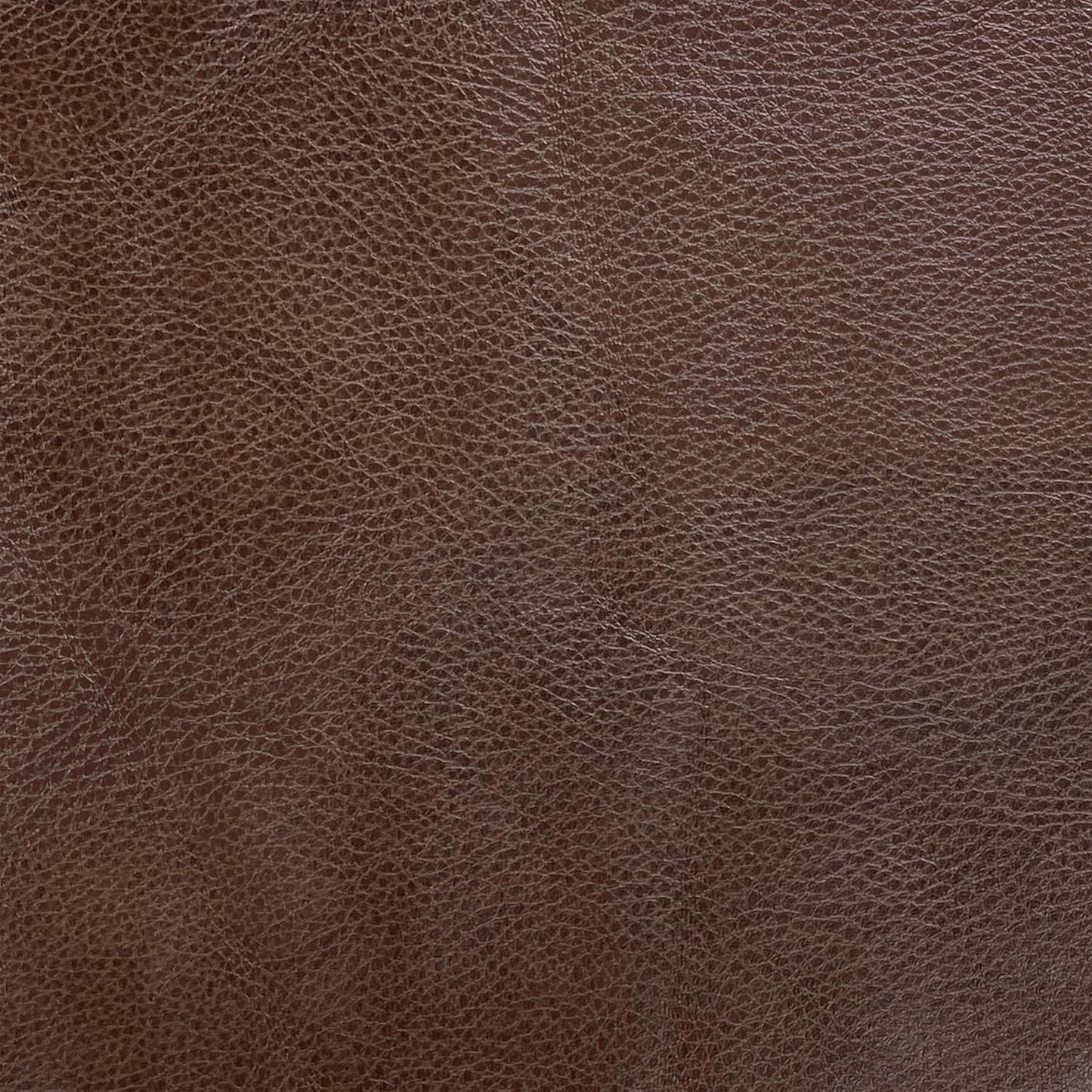 HomePop Upholstered Faux Leather Round Ottoman Home Décor|Foot Rest Ottoman- Brown Faux Leather