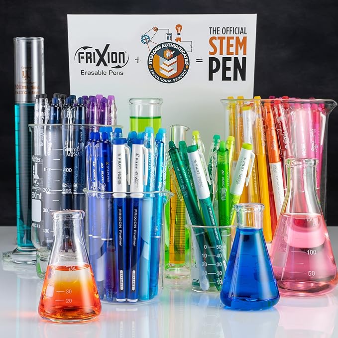 Pilot FriXion Clicker Erasable Gel Pens, Fine Point 0.7 mm Erasable Pens, Pack of 15 Assorted Colors