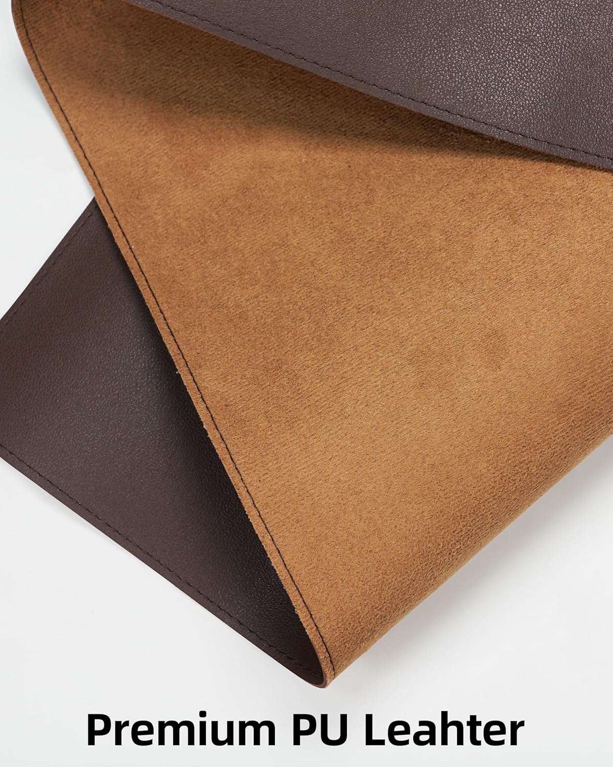 Leather Desk Pad Protector,Office Desk Mat,Large Mouse Pad, Non-Slip PU Leather Desk Blotter,Desk Pad,Waterproof Desk Writing Pad for Office and Home (Chocolate,31.5" x 15.7")