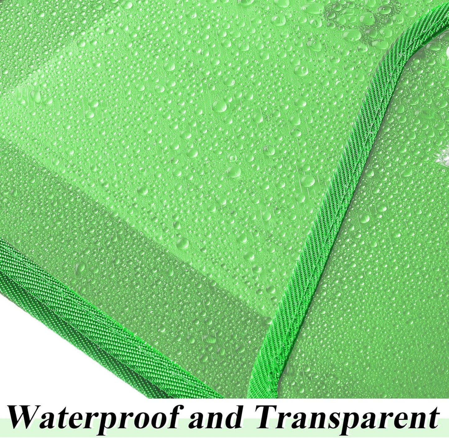 Epakh 10 Pieces Plastic File Folders Envelope Expanding File Wallet Organizer Documents Folder with Snap Closure and Pocket, A4 Size Waterproof Transparent Pouch (Green,Horizontal)