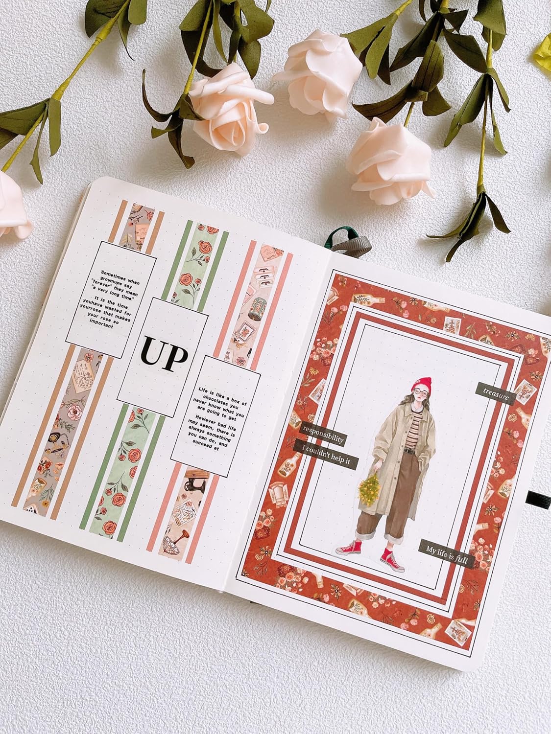 WT Twilight Zone Wide PET Tape, Single Roll, Original Designs, Modern Fashion Girls Decorative Tape for Journals, Scrapbooks, Bujo, DIY Crafts