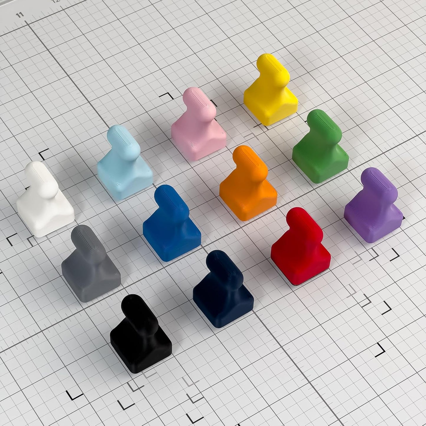 Glassboard Studio MiniPawn Magnet - Strong Neodymium Rare Earth Magnets for Fridge, Whiteboard, Locker & Magnetic Glassboards - Ideal for Crafting & Office Use - Strong Fridge Magnets (Snow White, 2)