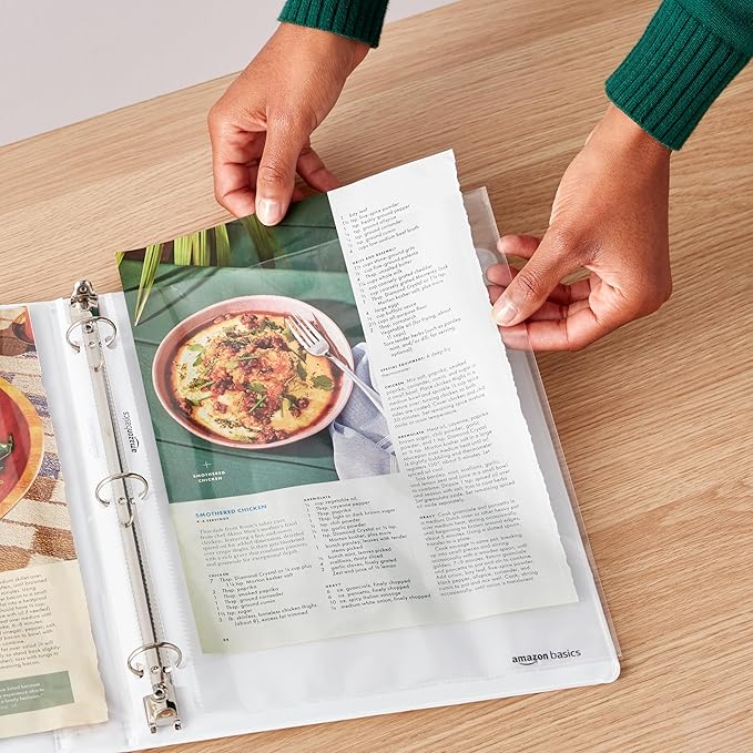 Amazon Basics Sheet Protectors for 3 Ring Binder, Heavyweight, Polypropylene, 8.5 x 11 Inch, 500-Pack, Clear