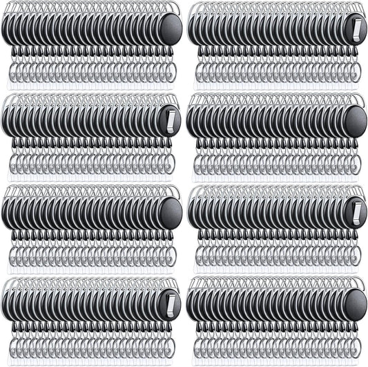 Honoson 110 Pcs Black Heavy Duty Retractable Badge Reels Batch ID Badge Holder Retractable Clip Bulk Key Holder with Ring for Office Worker Employee Doctor Nurse Gifts